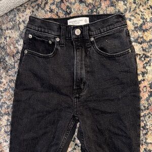 Abercrombie & Fitch Black Ankle Ultra High Rise